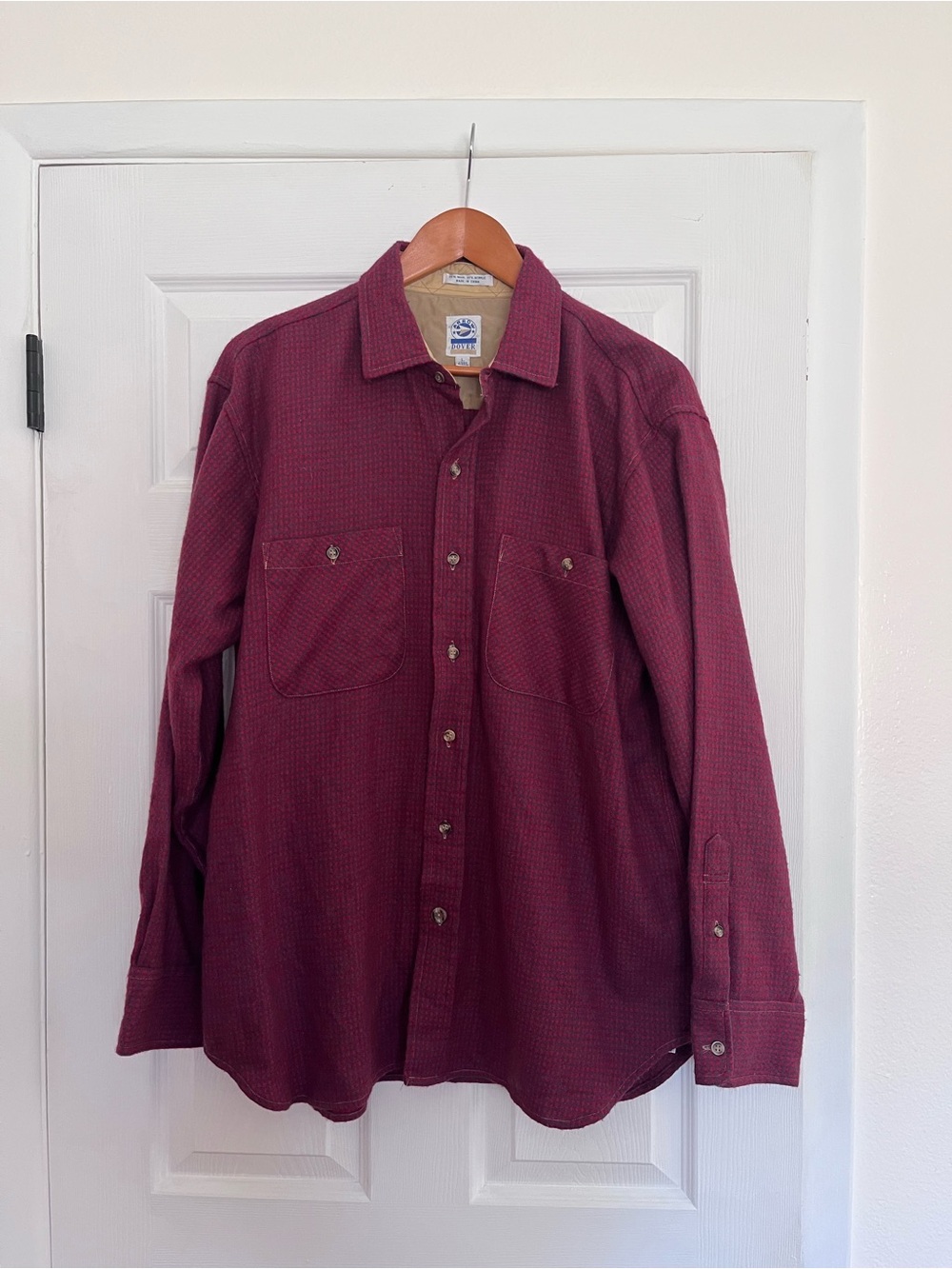 Arrow Dover • Men's Long-Sleeve Wool Button-Down Shirt